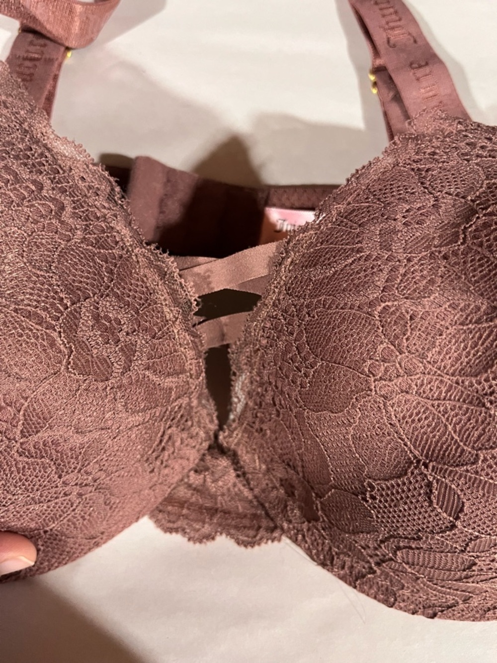 Juicy Couture Brown Lace Push-Up Bra 38C - Picture 4 of 9